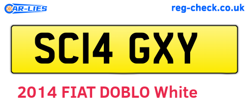 SC14GXY are the vehicle registration plates.