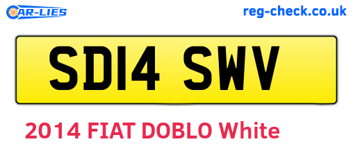 SD14SWV are the vehicle registration plates.