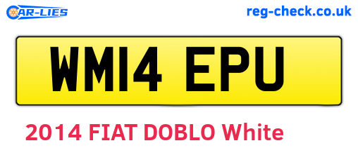 WM14EPU are the vehicle registration plates.