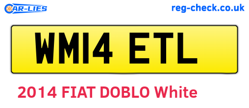 WM14ETL are the vehicle registration plates.