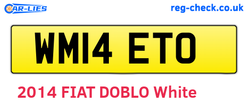 WM14ETO are the vehicle registration plates.