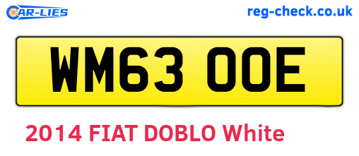 WM63OOE are the vehicle registration plates.