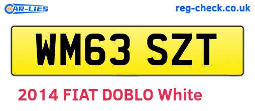 WM63SZT are the vehicle registration plates.