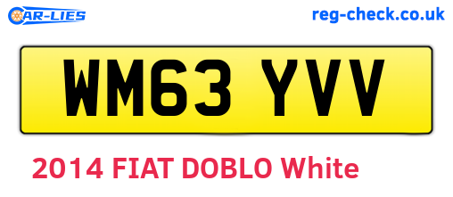 WM63YVV are the vehicle registration plates.