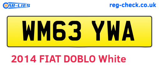 WM63YWA are the vehicle registration plates.