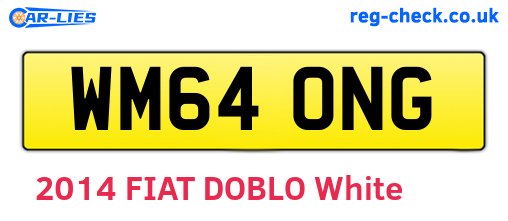 WM64ONG are the vehicle registration plates.