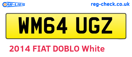 WM64UGZ are the vehicle registration plates.