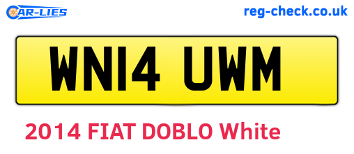 WN14UWM are the vehicle registration plates.