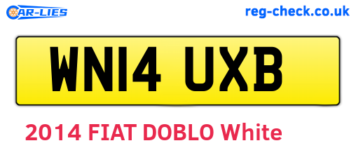 WN14UXB are the vehicle registration plates.
