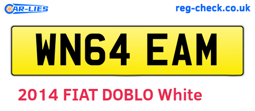 WN64EAM are the vehicle registration plates.