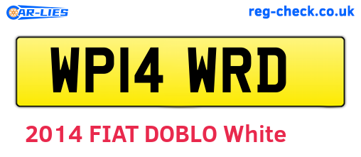 WP14WRD are the vehicle registration plates.