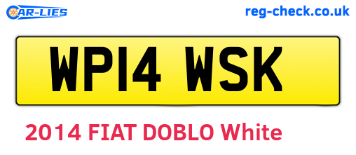 WP14WSK are the vehicle registration plates.