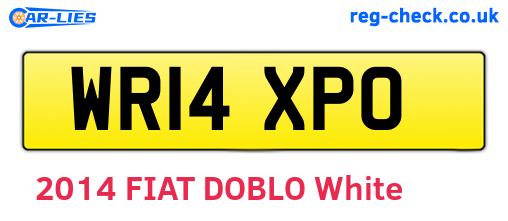 WR14XPO are the vehicle registration plates.