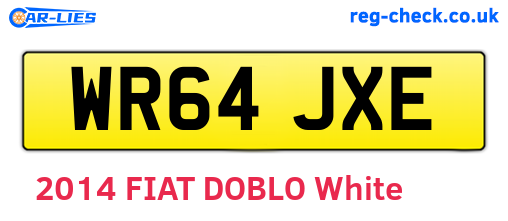 WR64JXE are the vehicle registration plates.