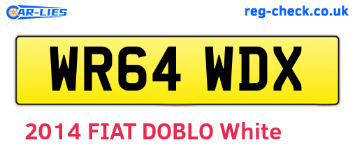 WR64WDX are the vehicle registration plates.