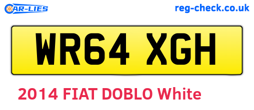 WR64XGH are the vehicle registration plates.
