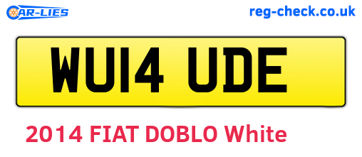 WU14UDE are the vehicle registration plates.