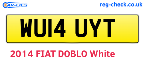 WU14UYT are the vehicle registration plates.