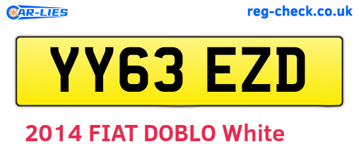 YY63EZD are the vehicle registration plates.