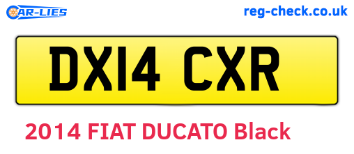 DX14CXR are the vehicle registration plates.