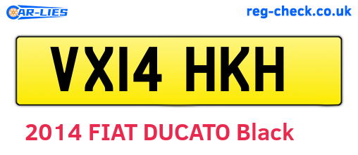 VX14HKH are the vehicle registration plates.