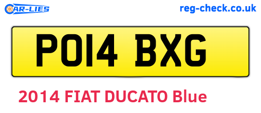 PO14BXG are the vehicle registration plates.