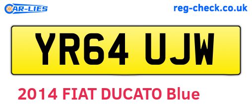 YR64UJW are the vehicle registration plates.
