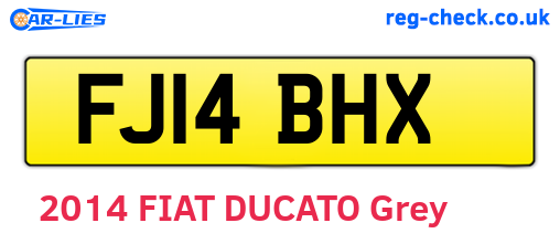 FJ14BHX are the vehicle registration plates.