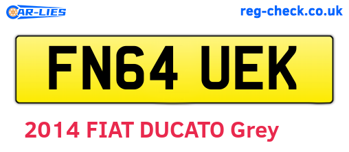 FN64UEK are the vehicle registration plates.