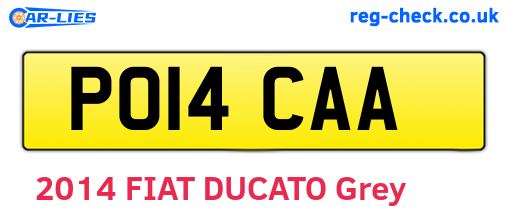 PO14CAA are the vehicle registration plates.