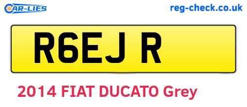 R6EJR are the vehicle registration plates.