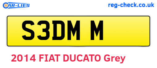 S3DMM are the vehicle registration plates.