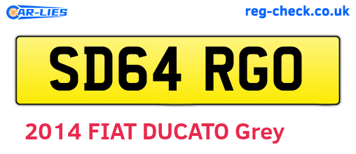 SD64RGO are the vehicle registration plates.