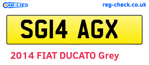 SG14AGX are the vehicle registration plates.