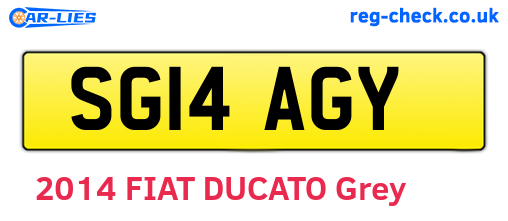 SG14AGY are the vehicle registration plates.
