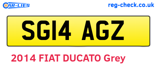 SG14AGZ are the vehicle registration plates.