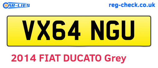 VX64NGU are the vehicle registration plates.
