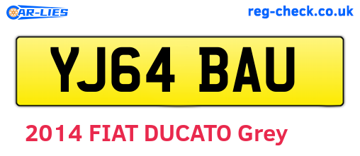 YJ64BAU are the vehicle registration plates.