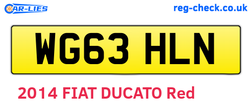 WG63HLN are the vehicle registration plates.