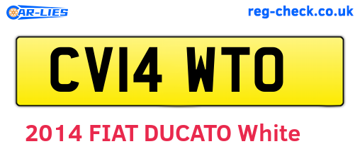 CV14WTO are the vehicle registration plates.