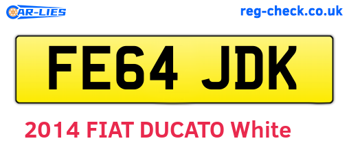 FE64JDK are the vehicle registration plates.