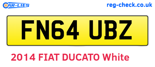 FN64UBZ are the vehicle registration plates.