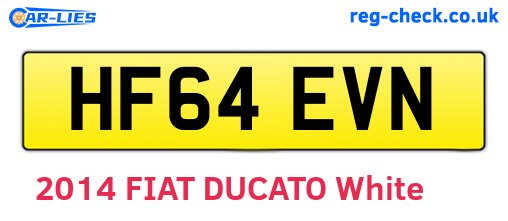 HF64EVN are the vehicle registration plates.
