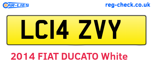 LC14ZVY are the vehicle registration plates.