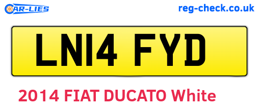 LN14FYD are the vehicle registration plates.