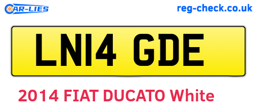 LN14GDE are the vehicle registration plates.