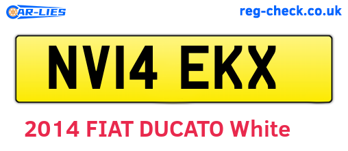 NV14EKX are the vehicle registration plates.