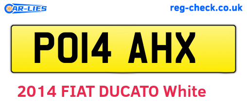 PO14AHX are the vehicle registration plates.