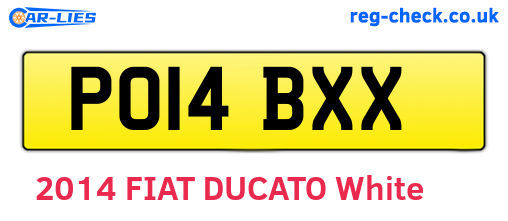PO14BXX are the vehicle registration plates.
