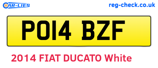 PO14BZF are the vehicle registration plates.